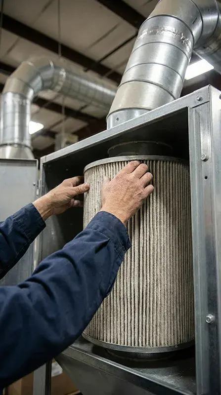 dust collector cartridge replace